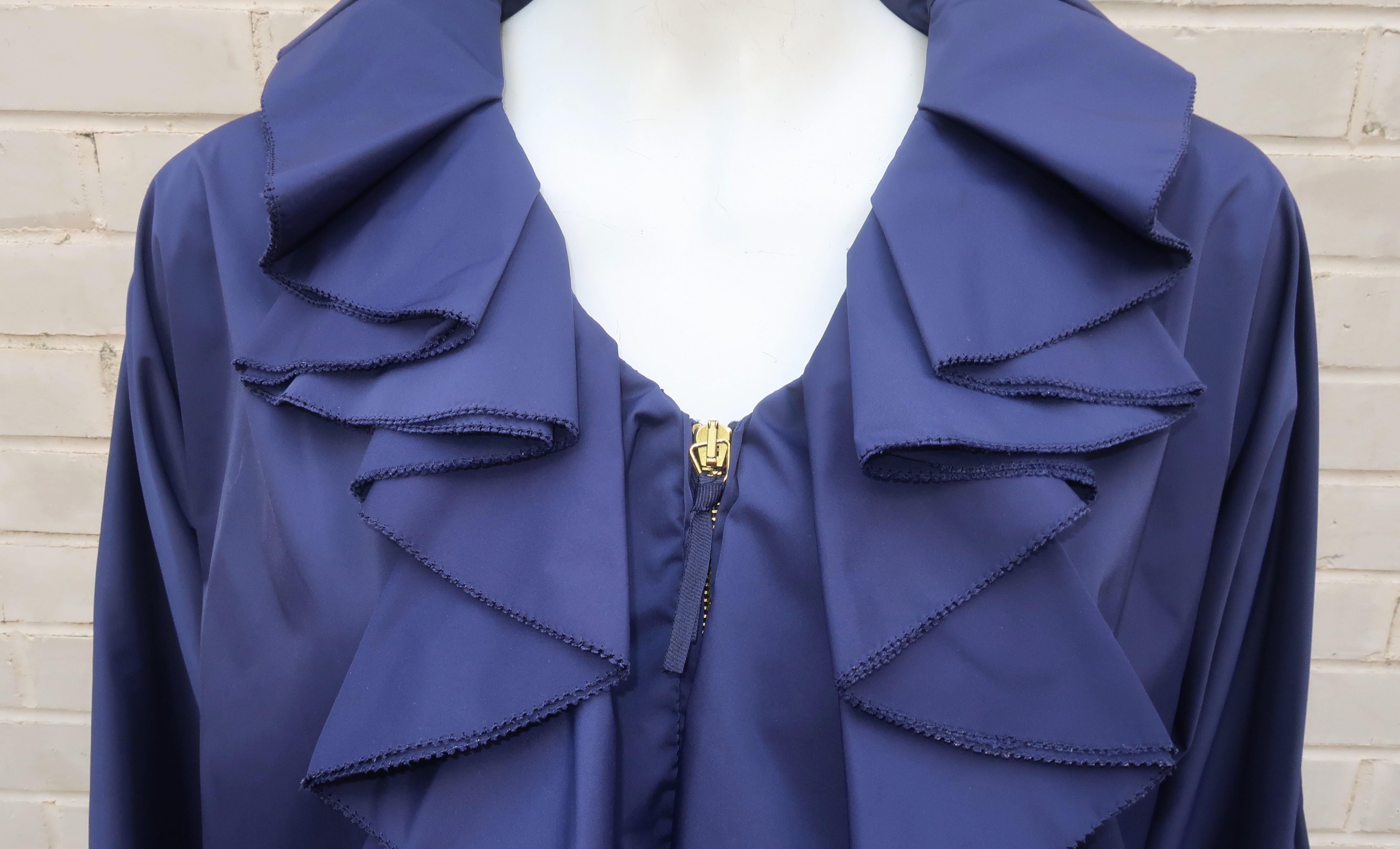 Valentino Navy Blue Windbreaker Style Jacket 6