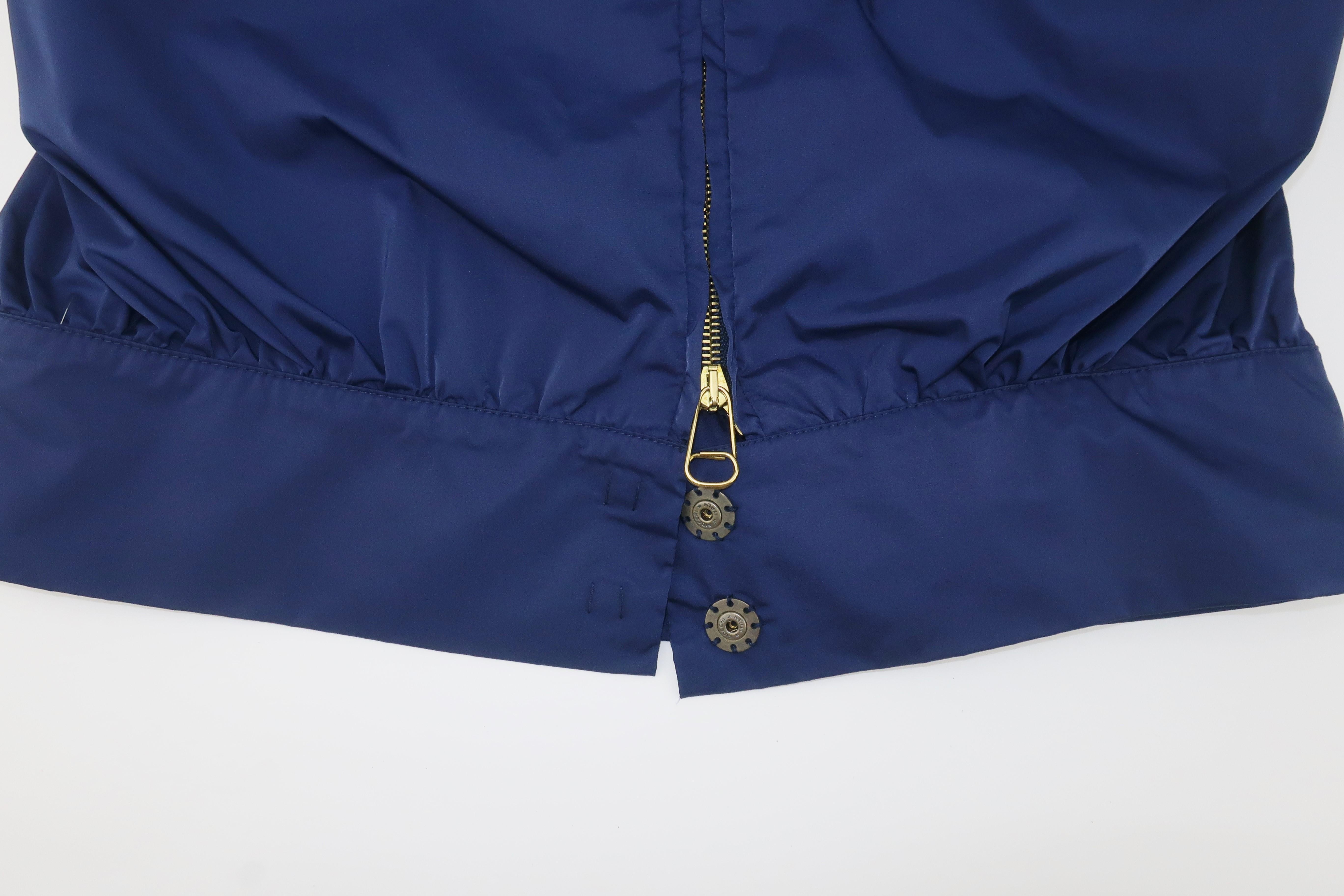 Valentino Navy Blue Windbreaker Style Jacket 9