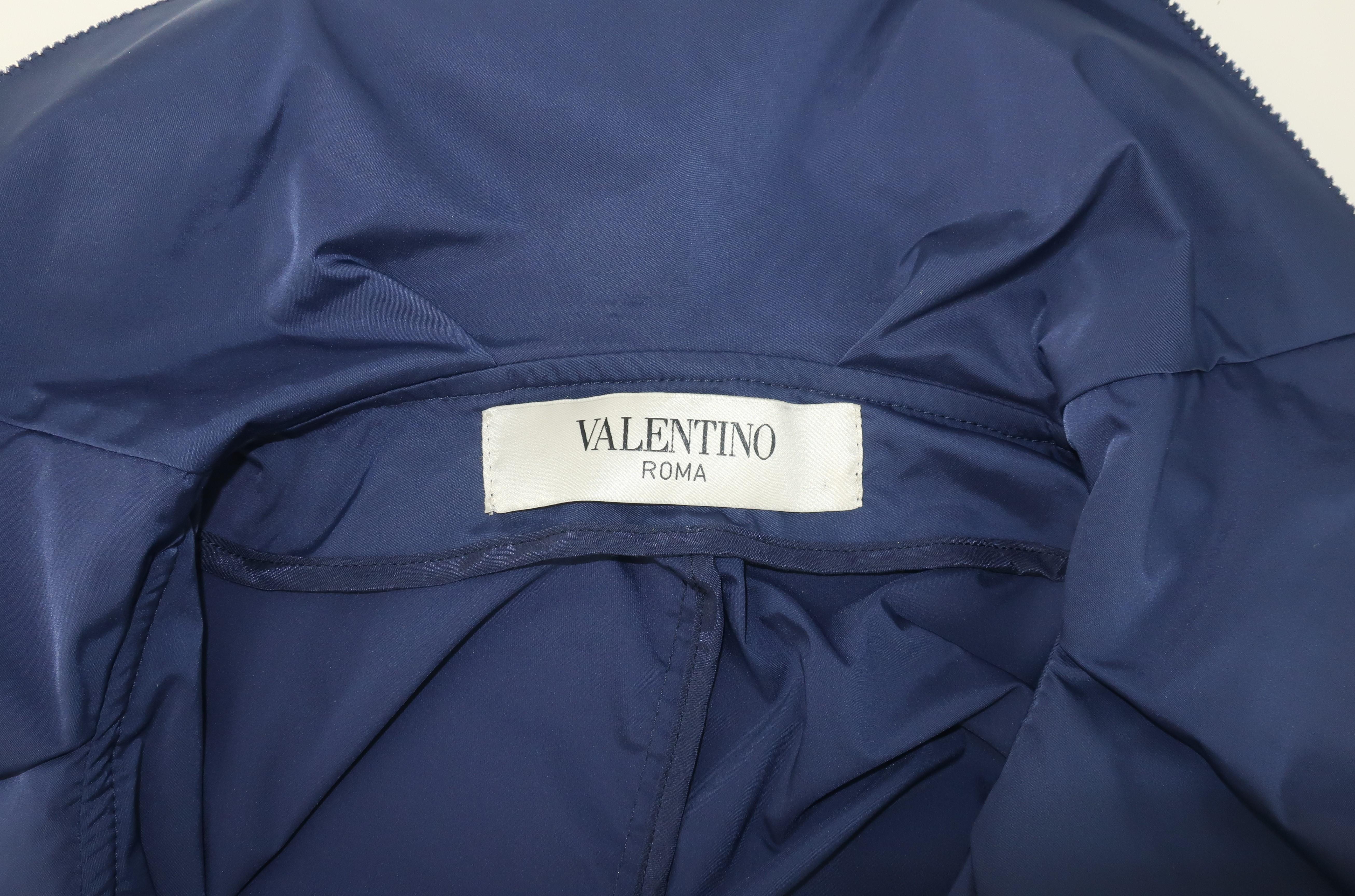 Valentino Navy Blue Windbreaker Style Jacket 10