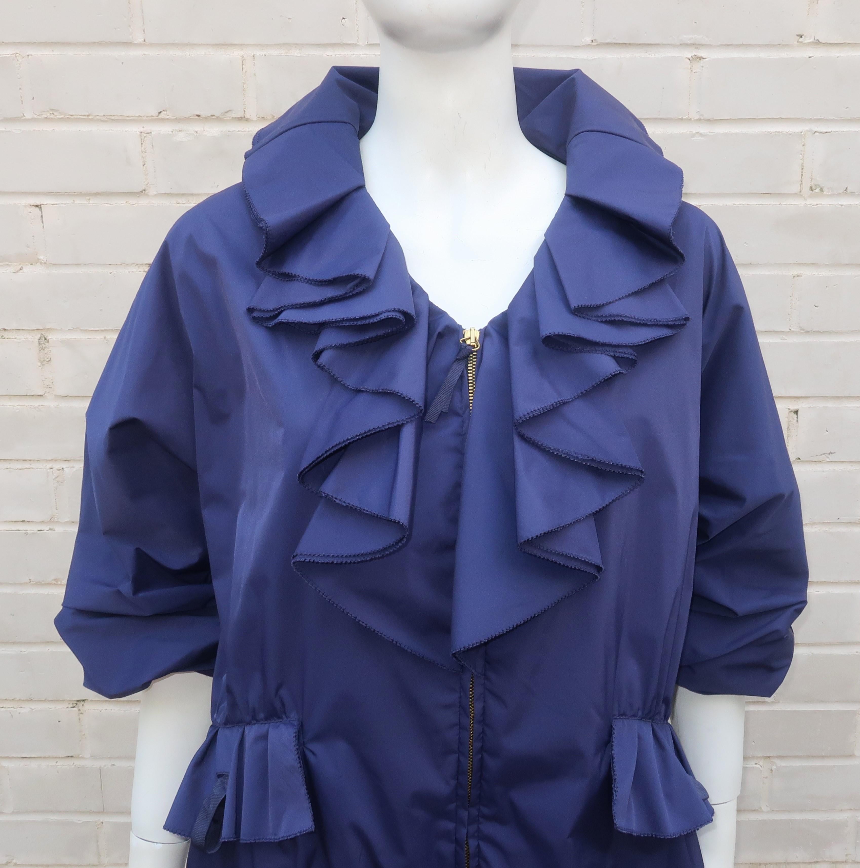Women's Valentino Navy Blue Windbreaker Style Jacket