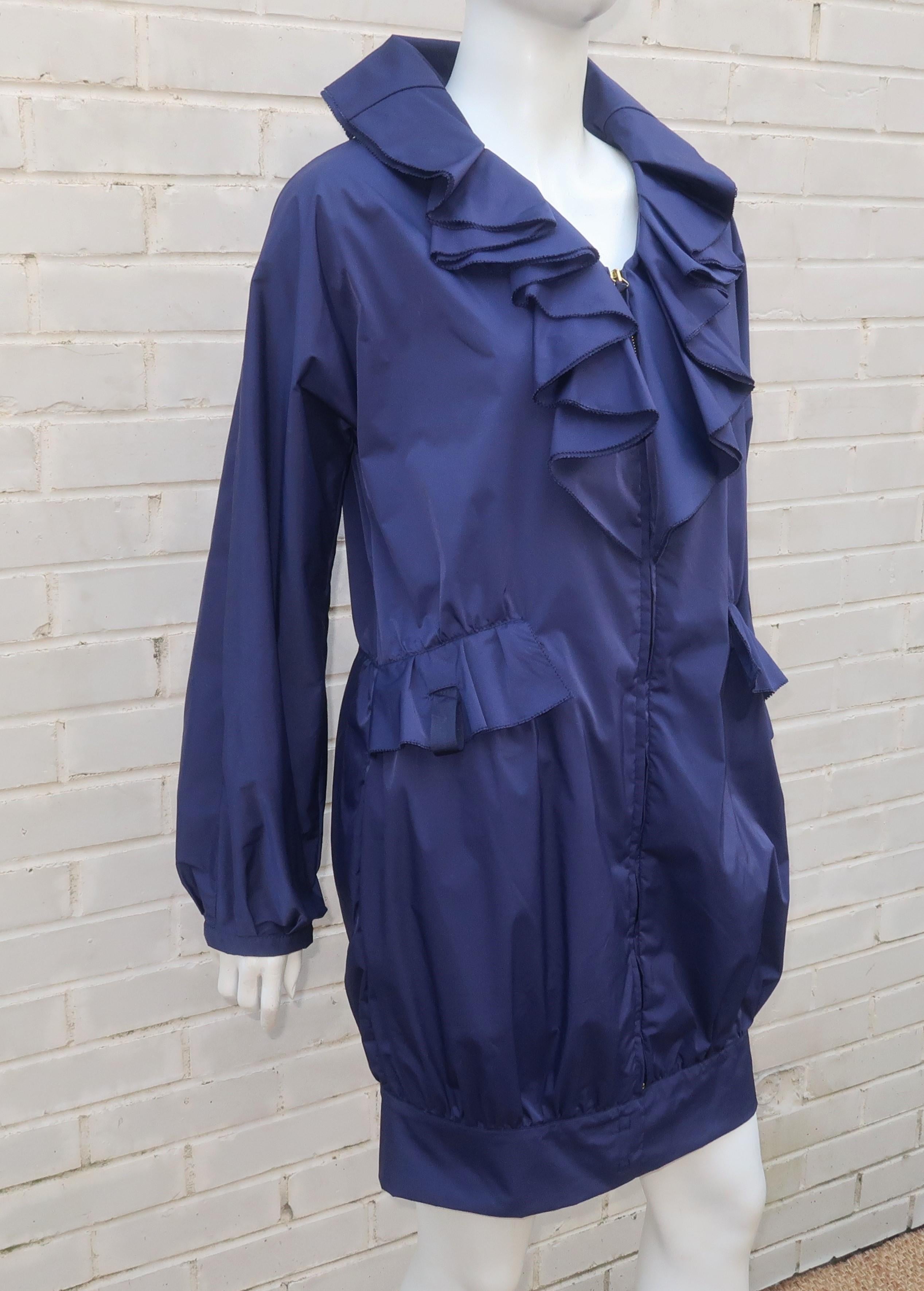 Valentino Navy Blue Windbreaker Style Jacket 1