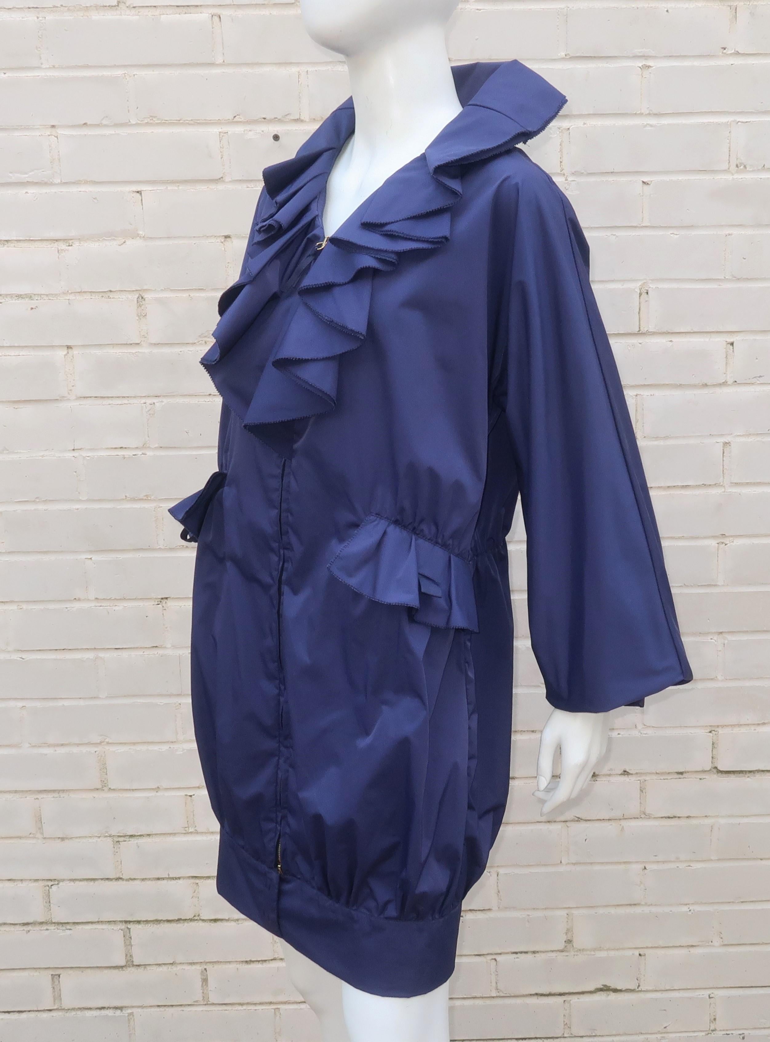 Valentino Navy Blue Windbreaker Style Jacket 3