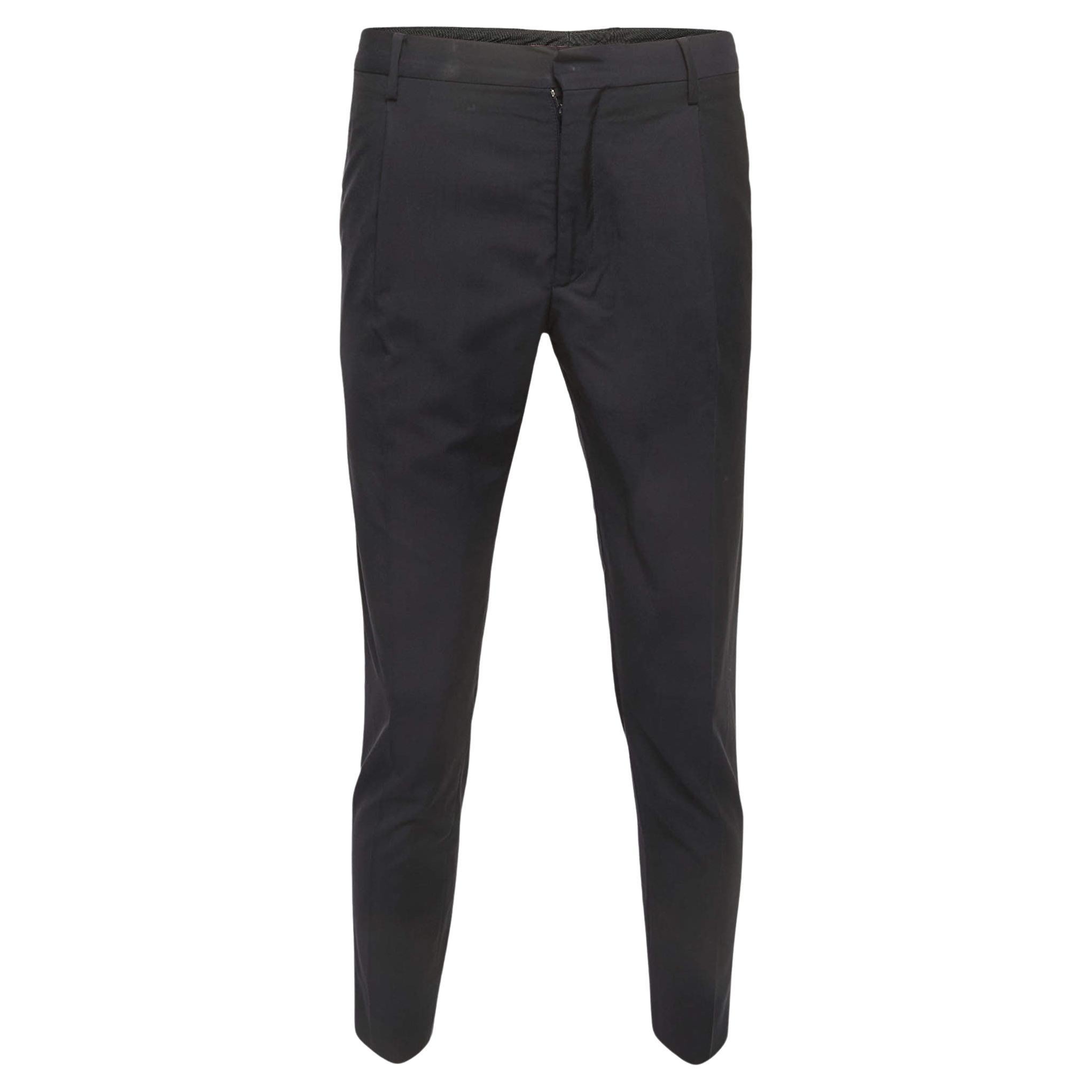 Valentino Navy Blue Wool Tailored Trousers M For Sale