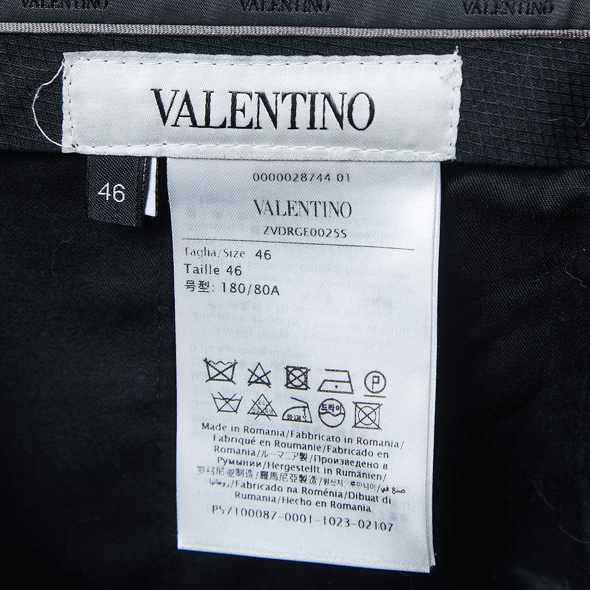 Valentino Navy Blue Wool Tailored Trousers S For Sale 1