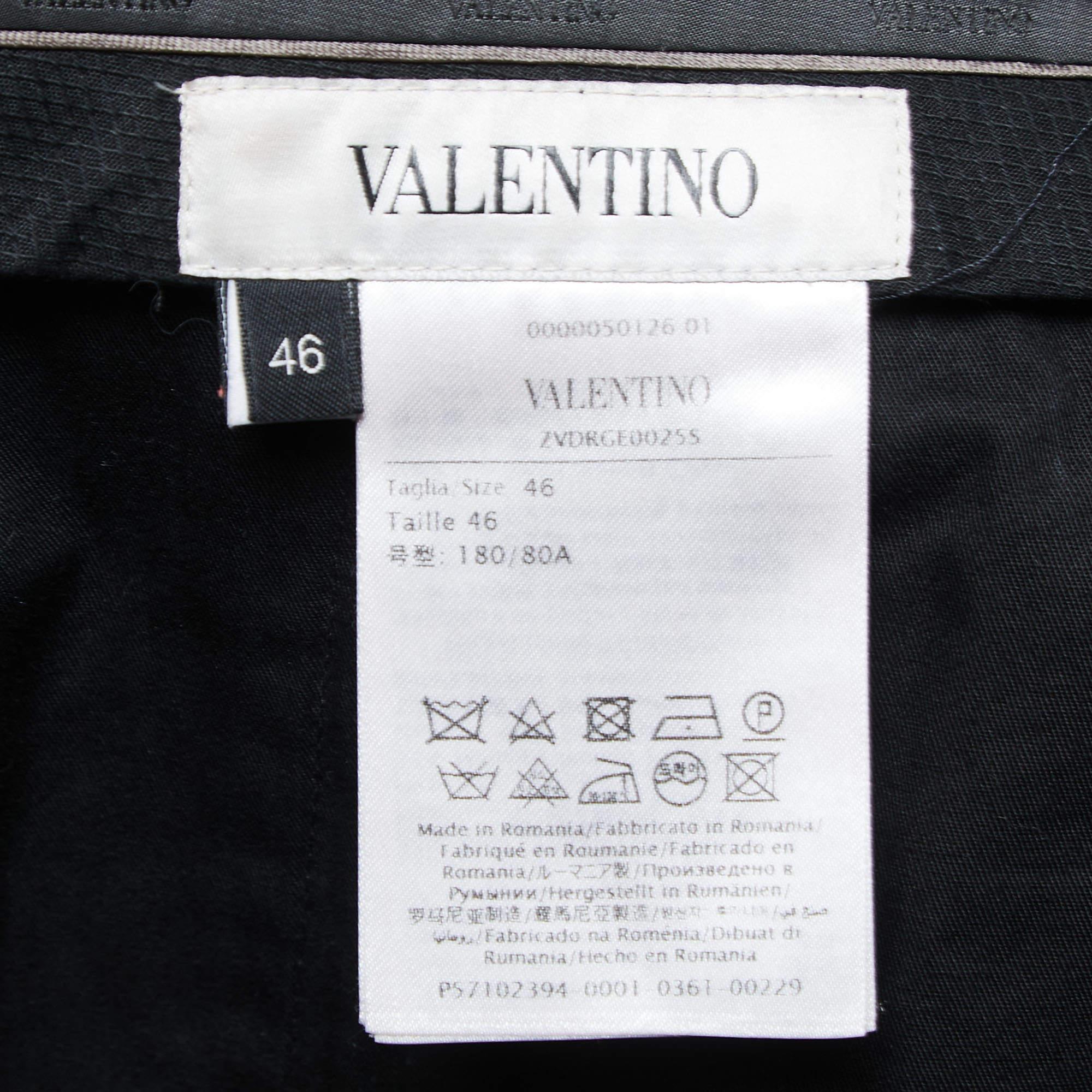 Valentino Navy Blue Wool Trousers S For Sale 1