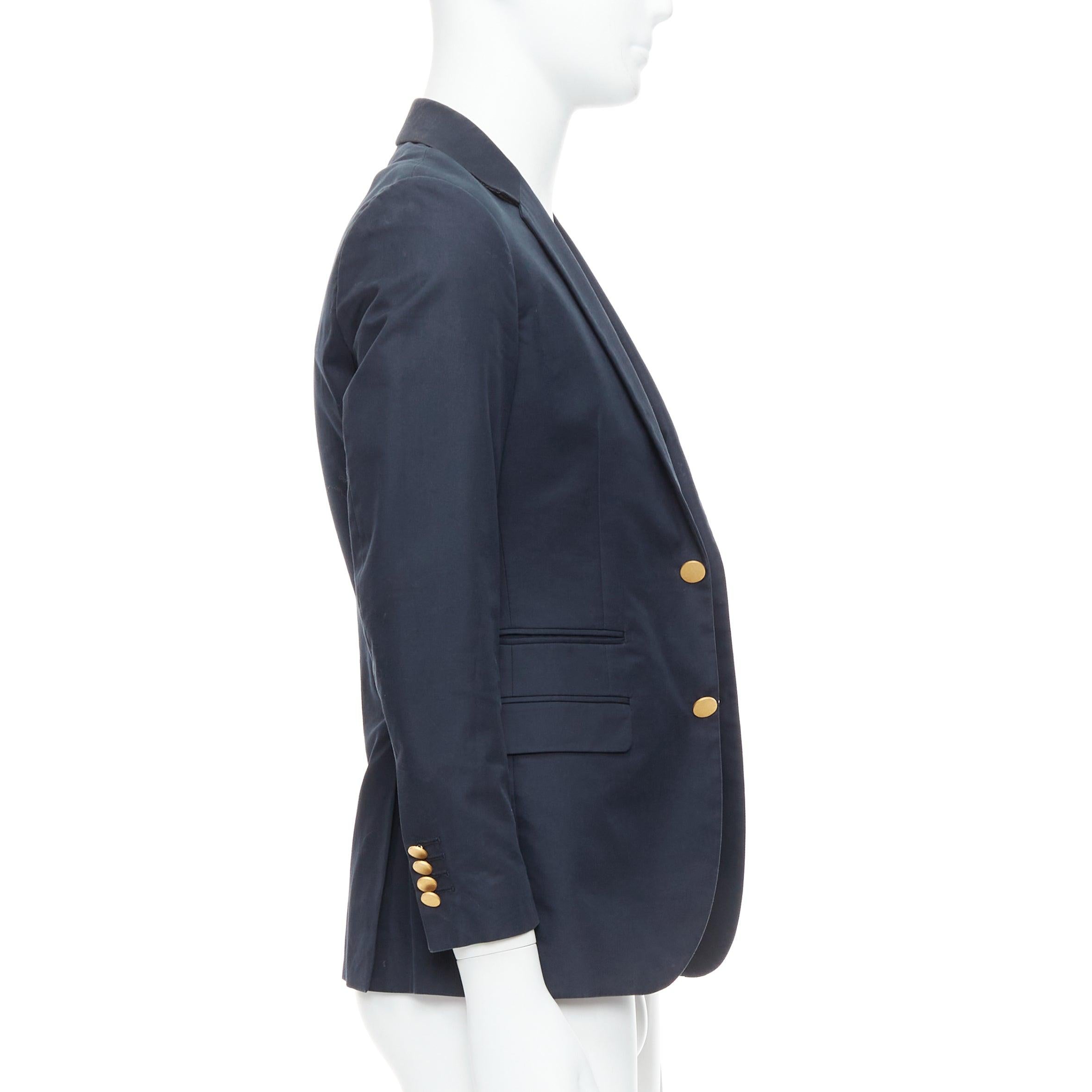Men's VALENTINO navy cotton red camoflage lined gold button blazer IT44 XS For Sale
