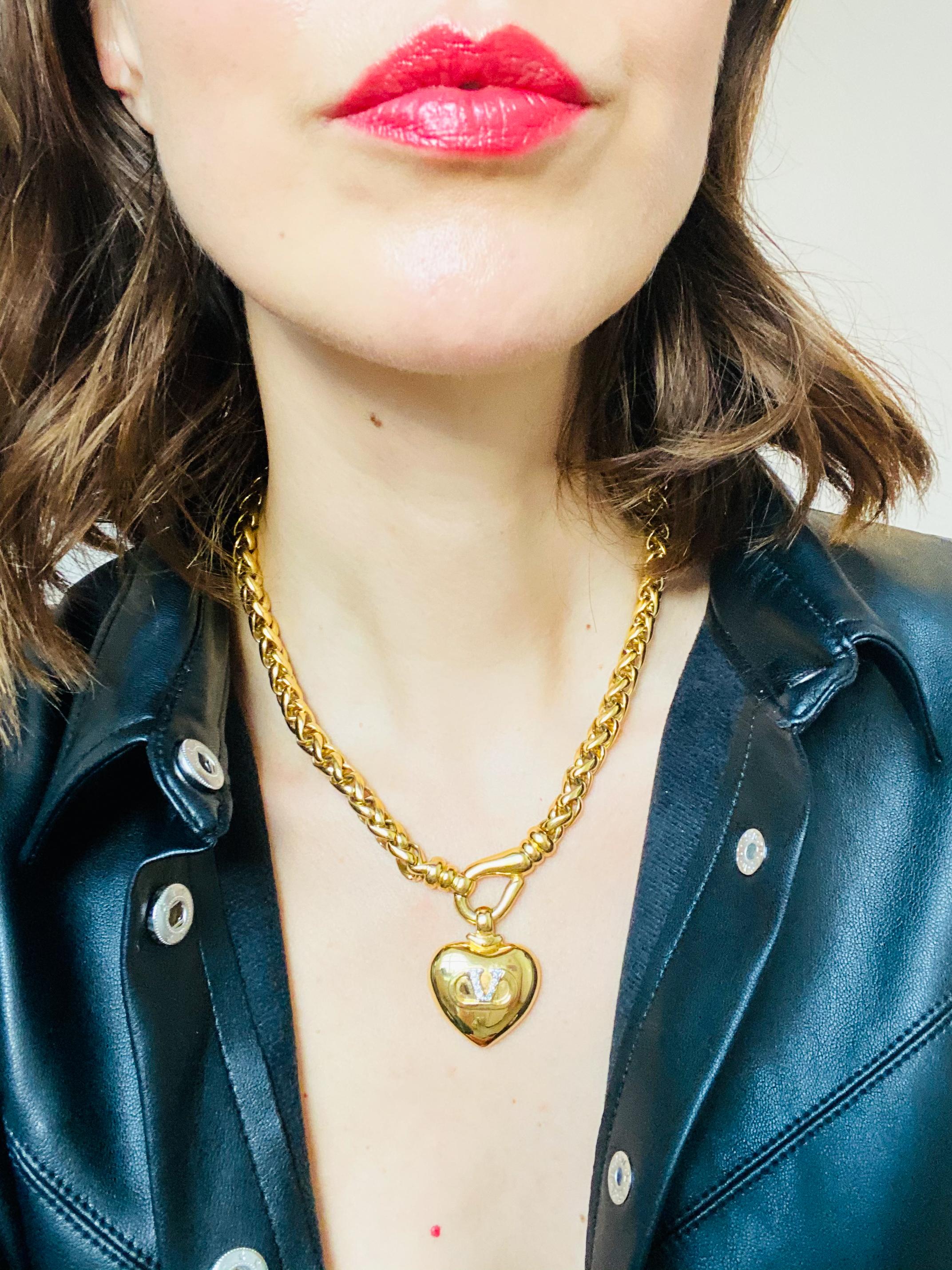 valentino heart necklace