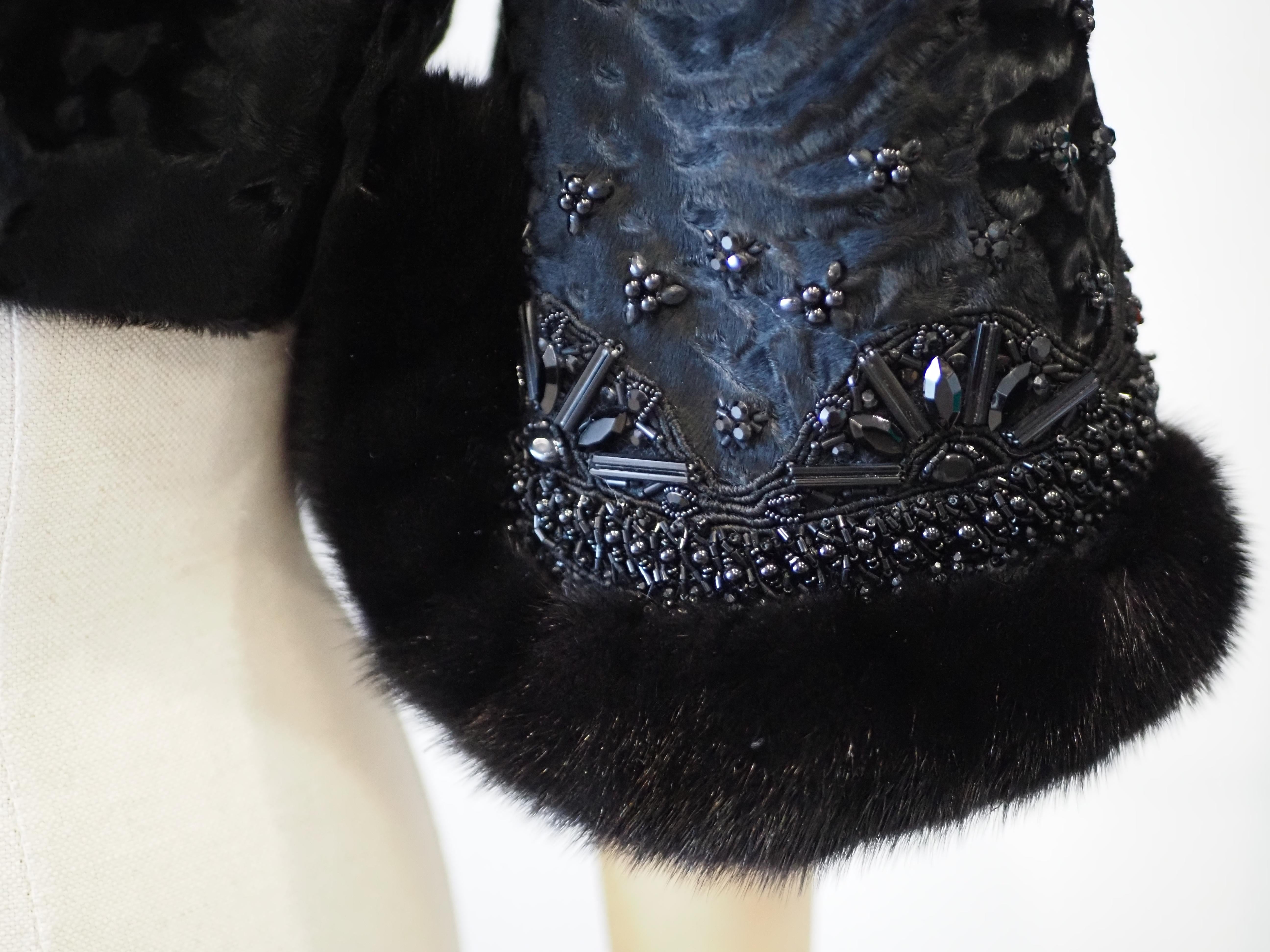 Valentino Neiman Marcus  Mink Lamb mink Bolero jacket For Sale 12