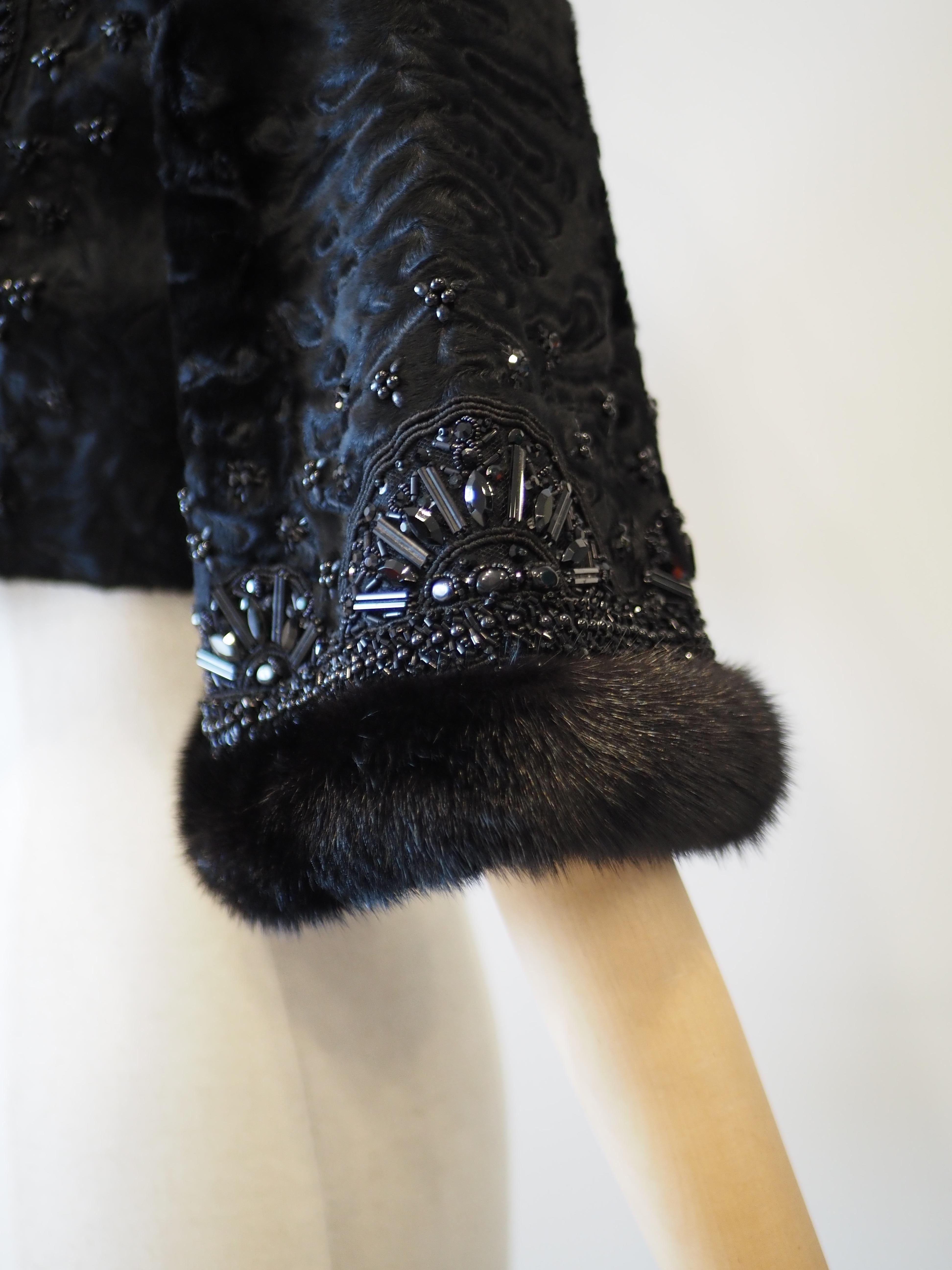 Valentino Neiman Marcus  Mink Lamb mink Bolero jacket For Sale 3