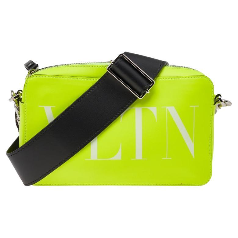 Neon Green Leather VLTN Bag 1stDibs | neon bag, neon green mail icon