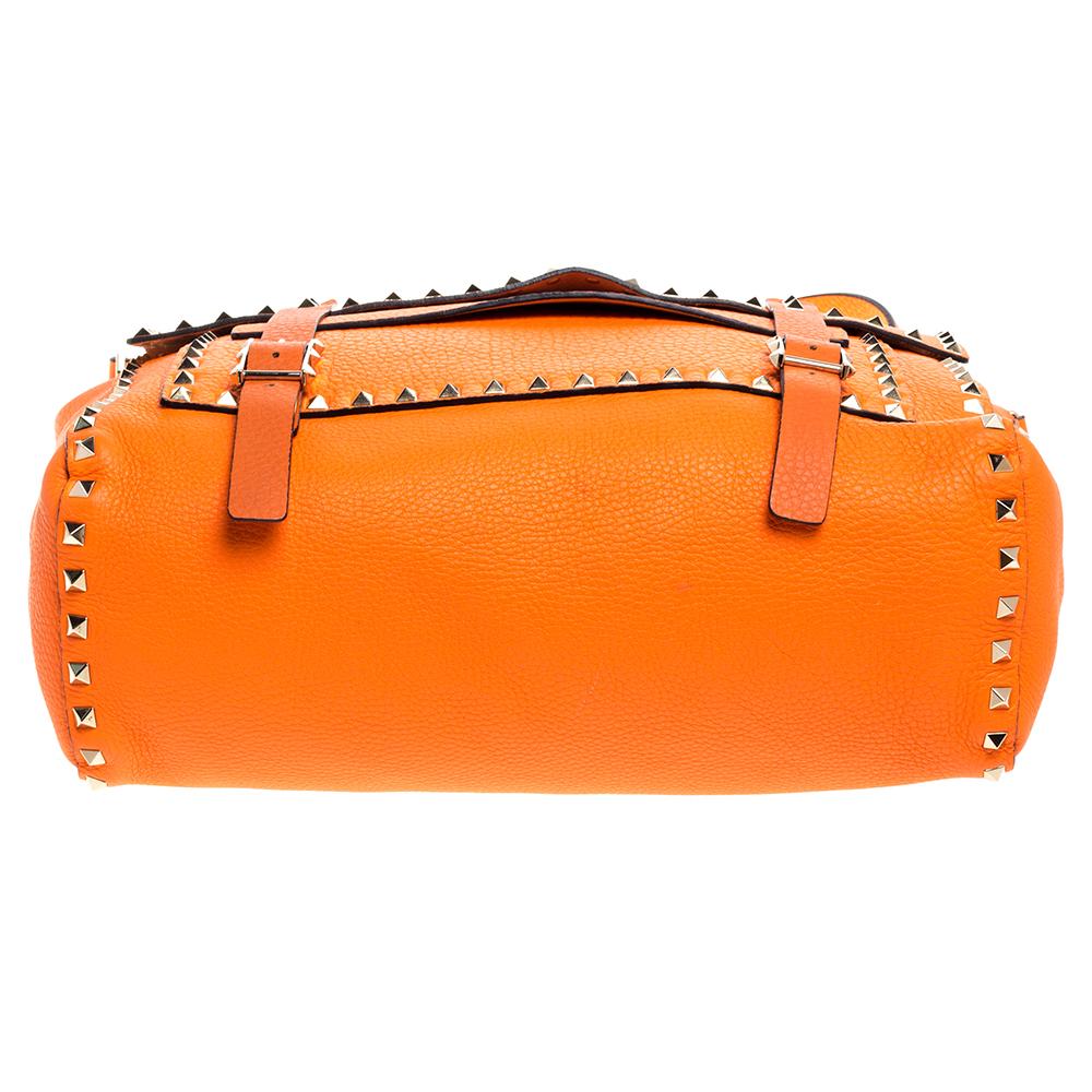 orange leather crossbody bag