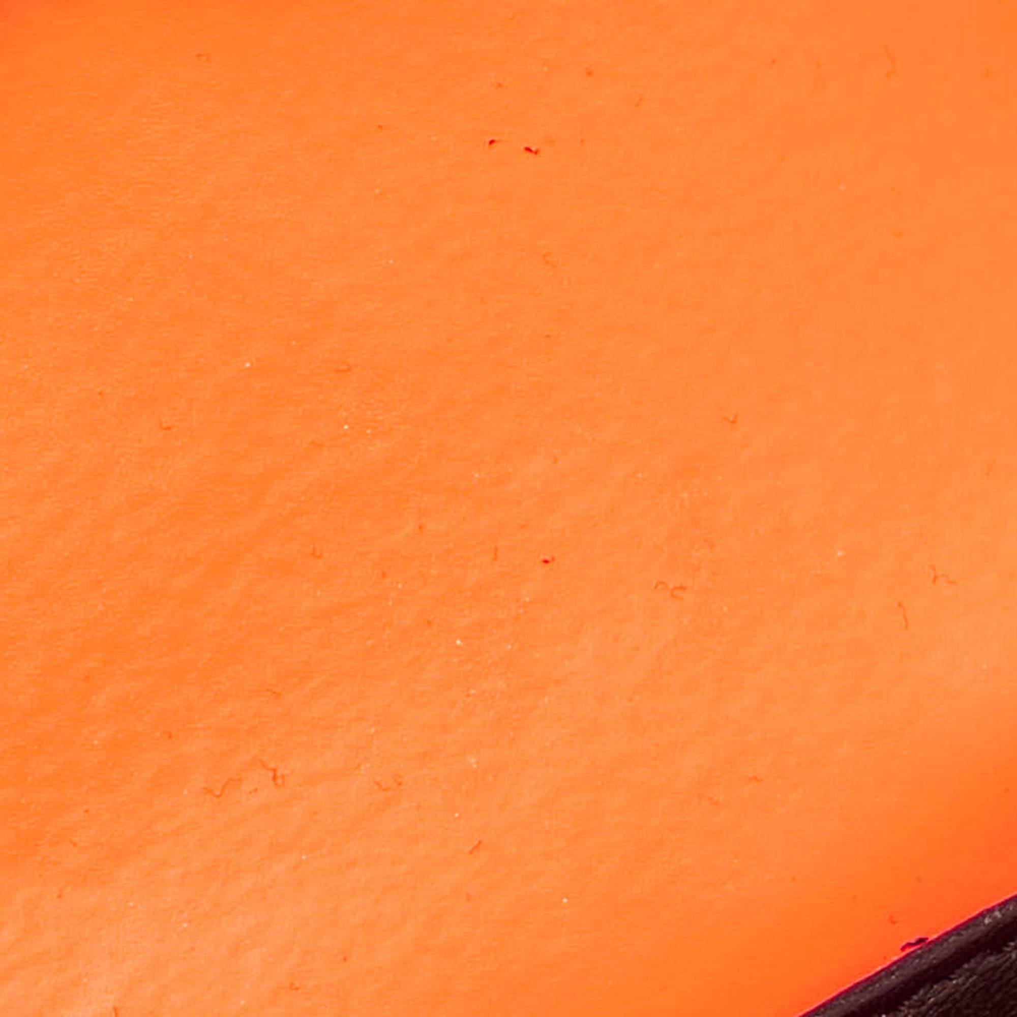 Valentino Neon Orange Leather Small Supervee Crossbody Bag 2