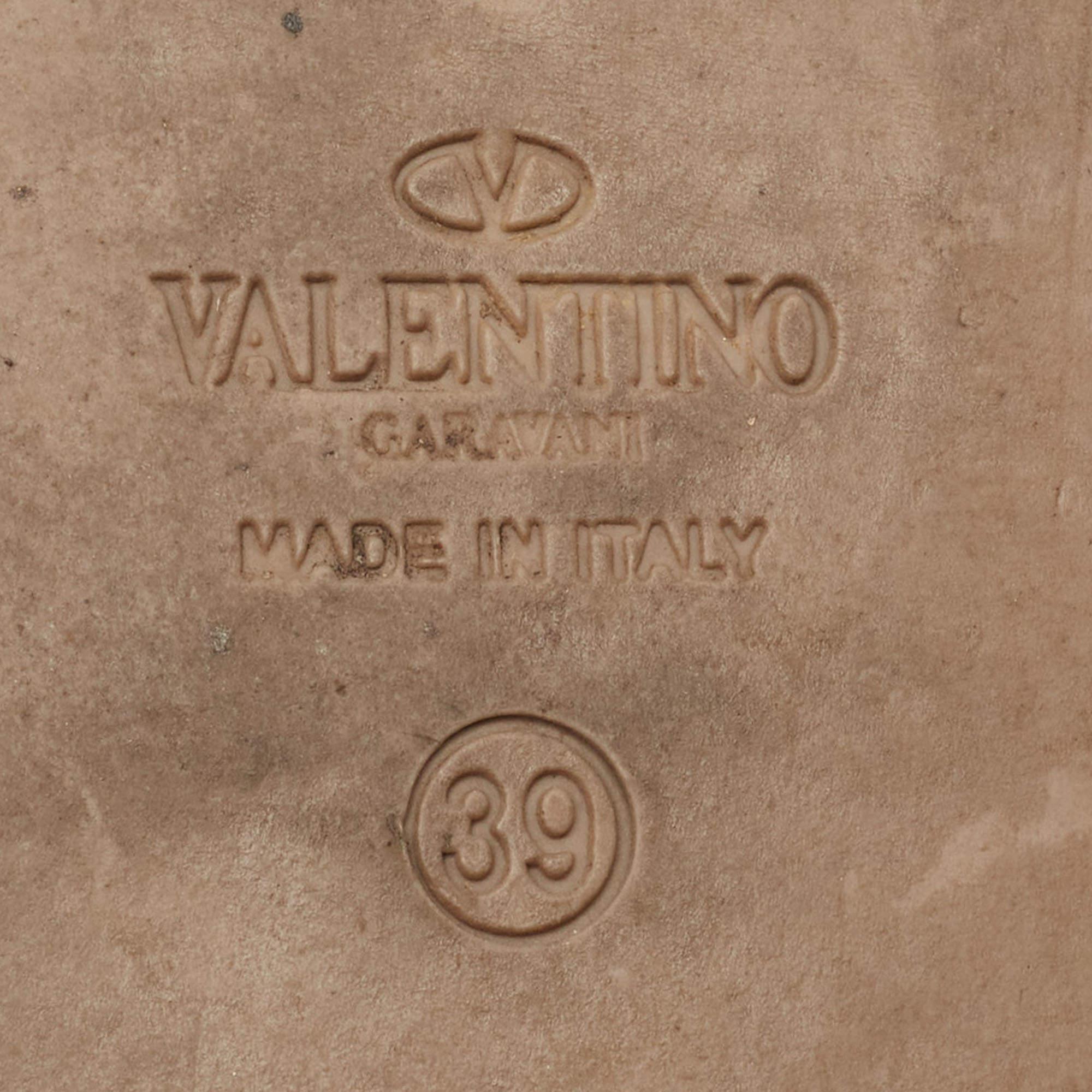 Valentino - Espadrilles en cuir et dentelle jaune fluo - Taille 39 3