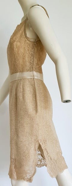 VALENTINO "New" Beige Hand Embroidery Lace Silk Dress Jacket - Unworn, with tags