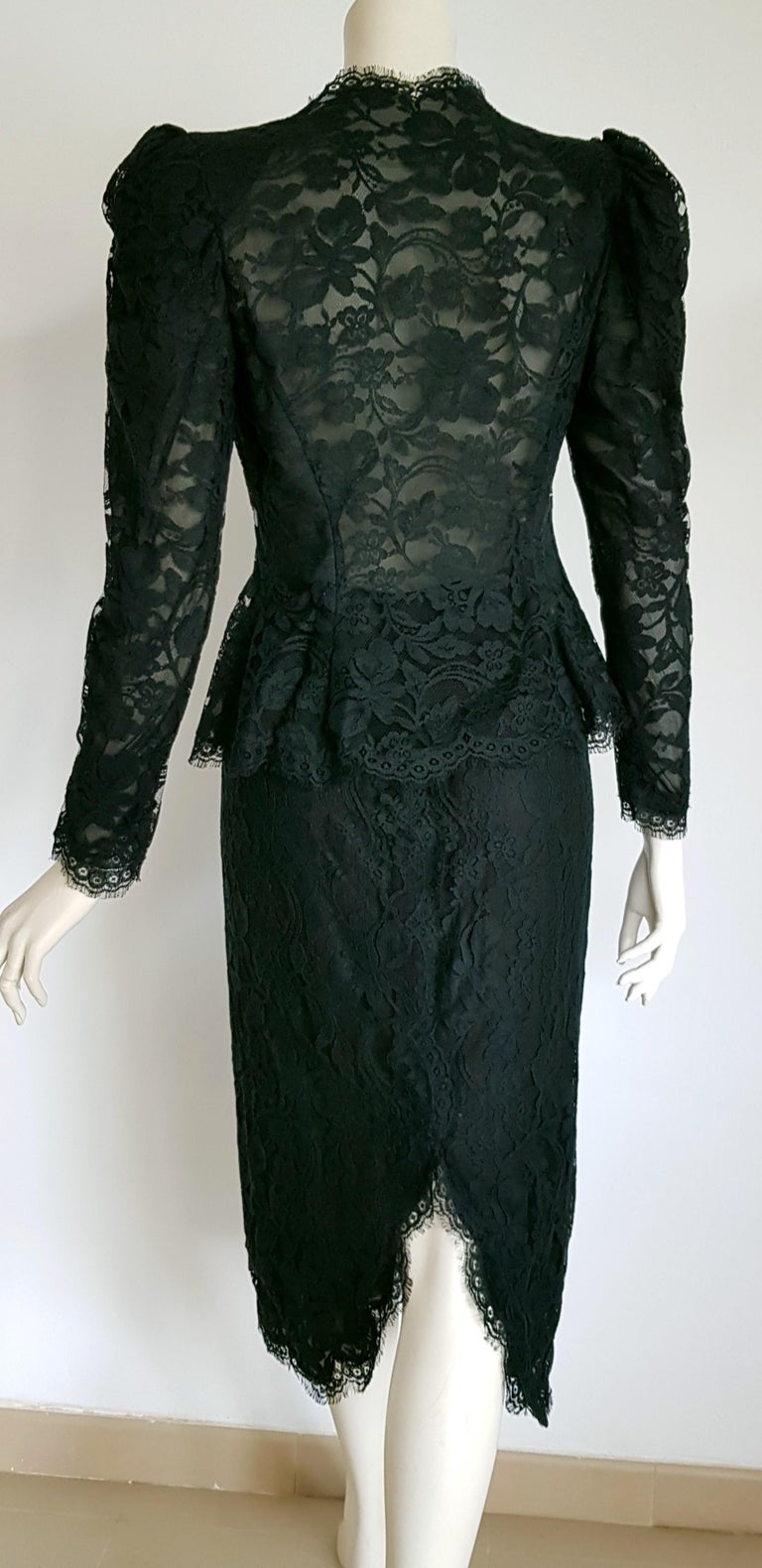 black lace suit