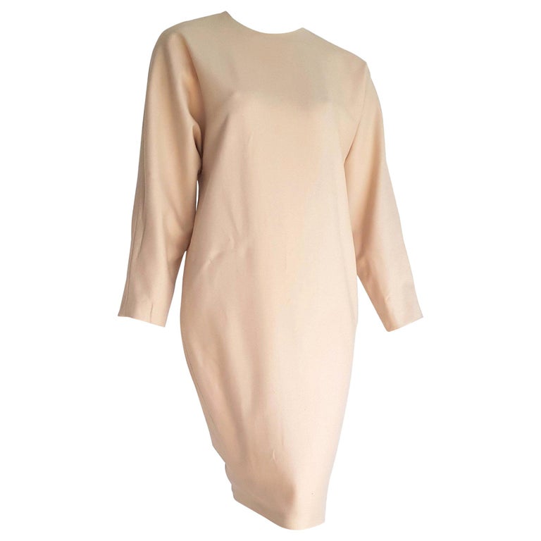 VALENTINO "New" Haute Couture Beige Vicuña fabric Dress - Unworn For
