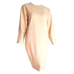 VALENTINO "New" Haute Couture Beige Vicuña fabric Dress - Unworn