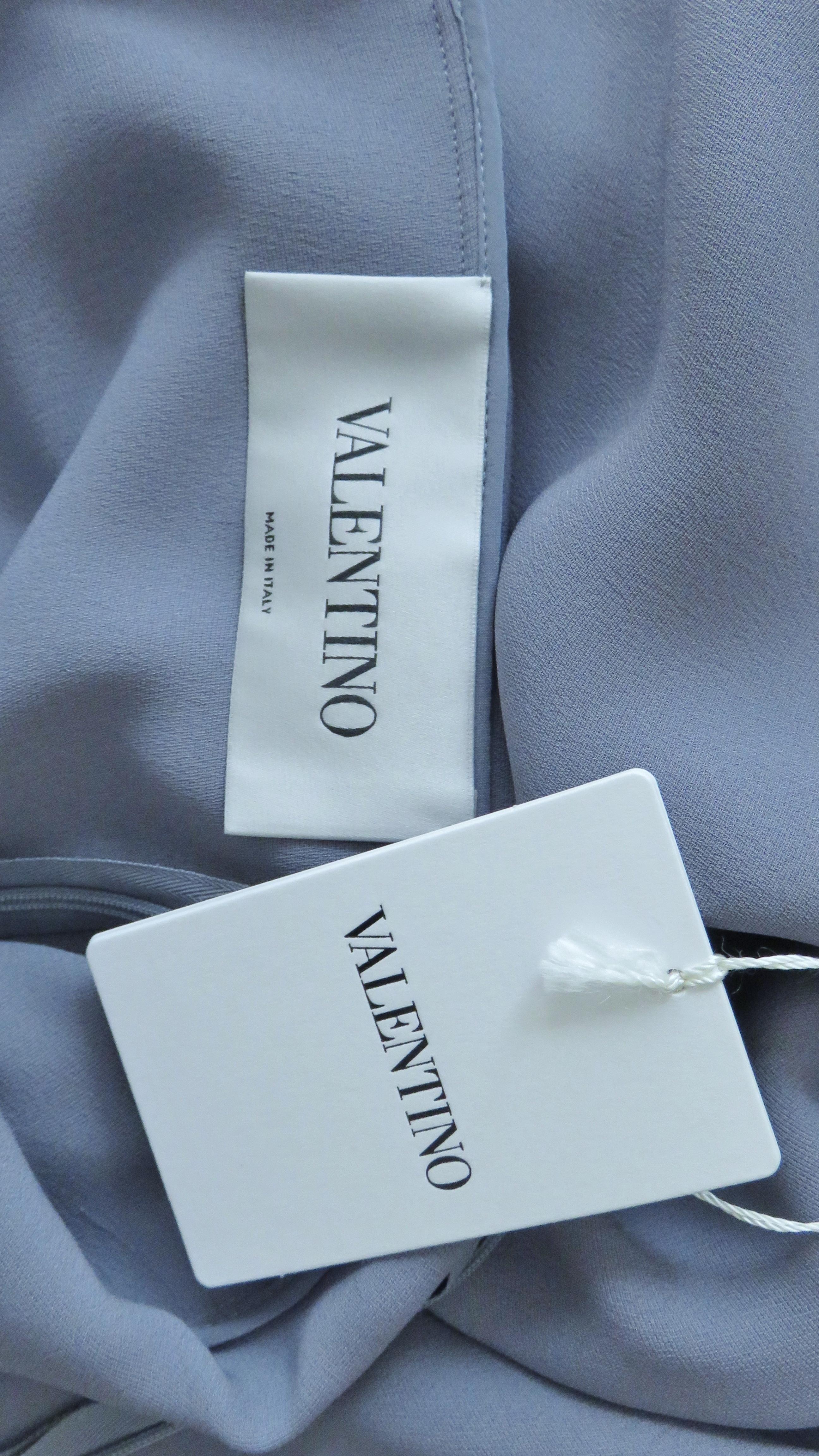 Valentino New Lilac Silk Cape Gown 9