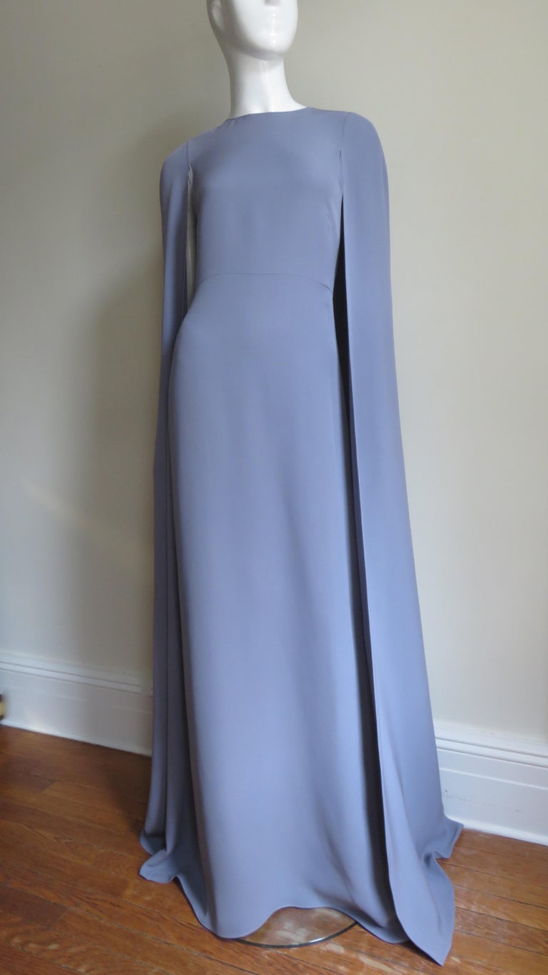Valentino New Lilac Silk Cape Gown at 1stDibs | valentino cape gown, valentino  cape dress, valentino evening dresses