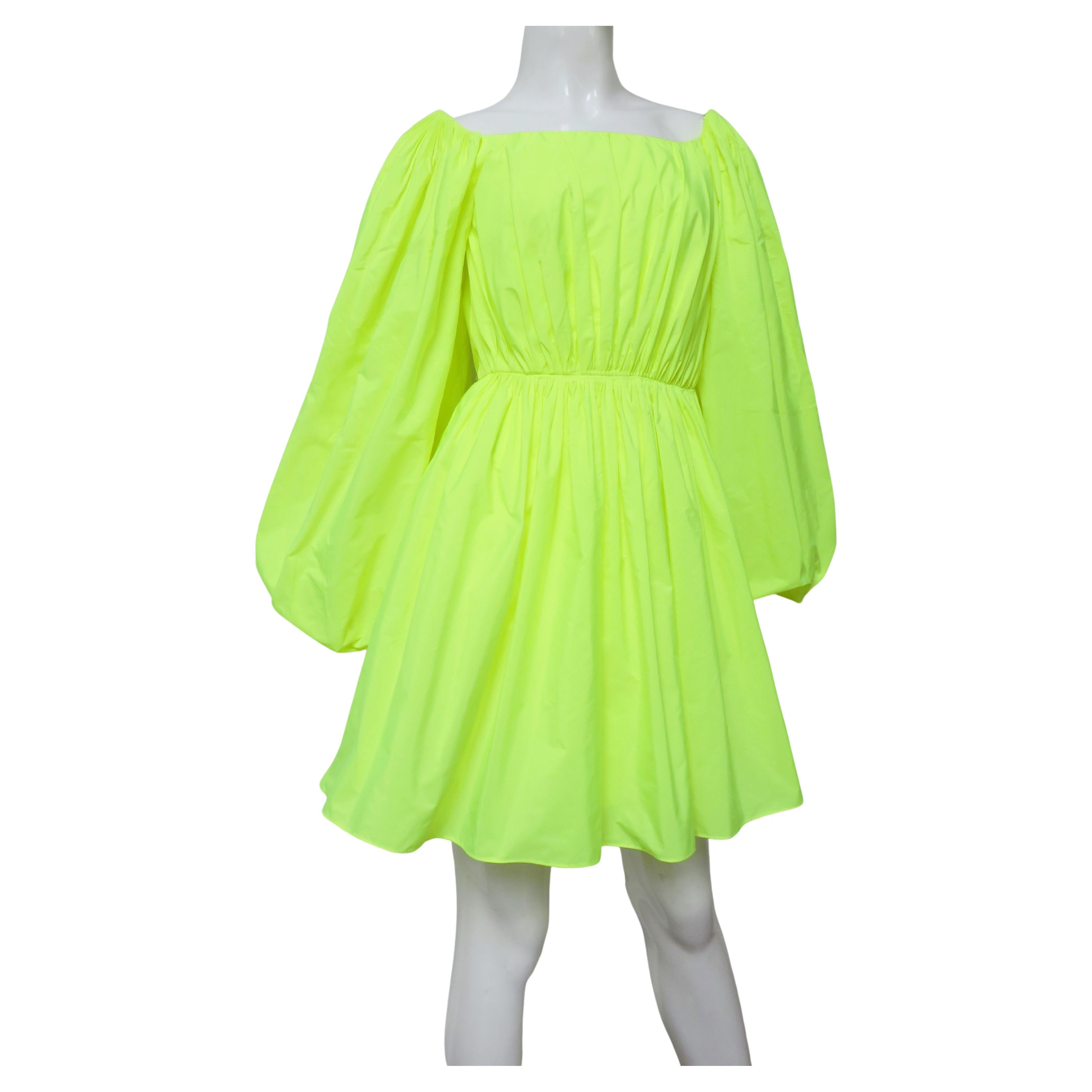 Valentino New Neon Dress For Sale at 1stDibs