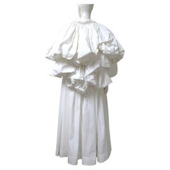 Valentino New Oversized Cotton Dress with Bustle Back Valentino New Oversized Cotton Dress with Bustle Back