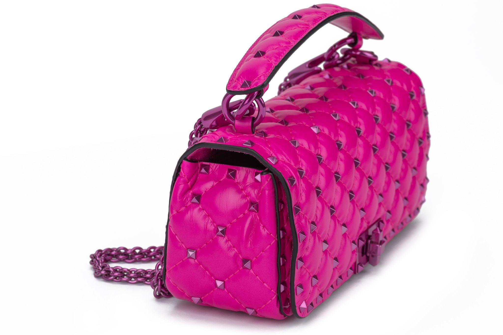 Valentino New Pink Rockstud Shoulder Bag For Sale 8