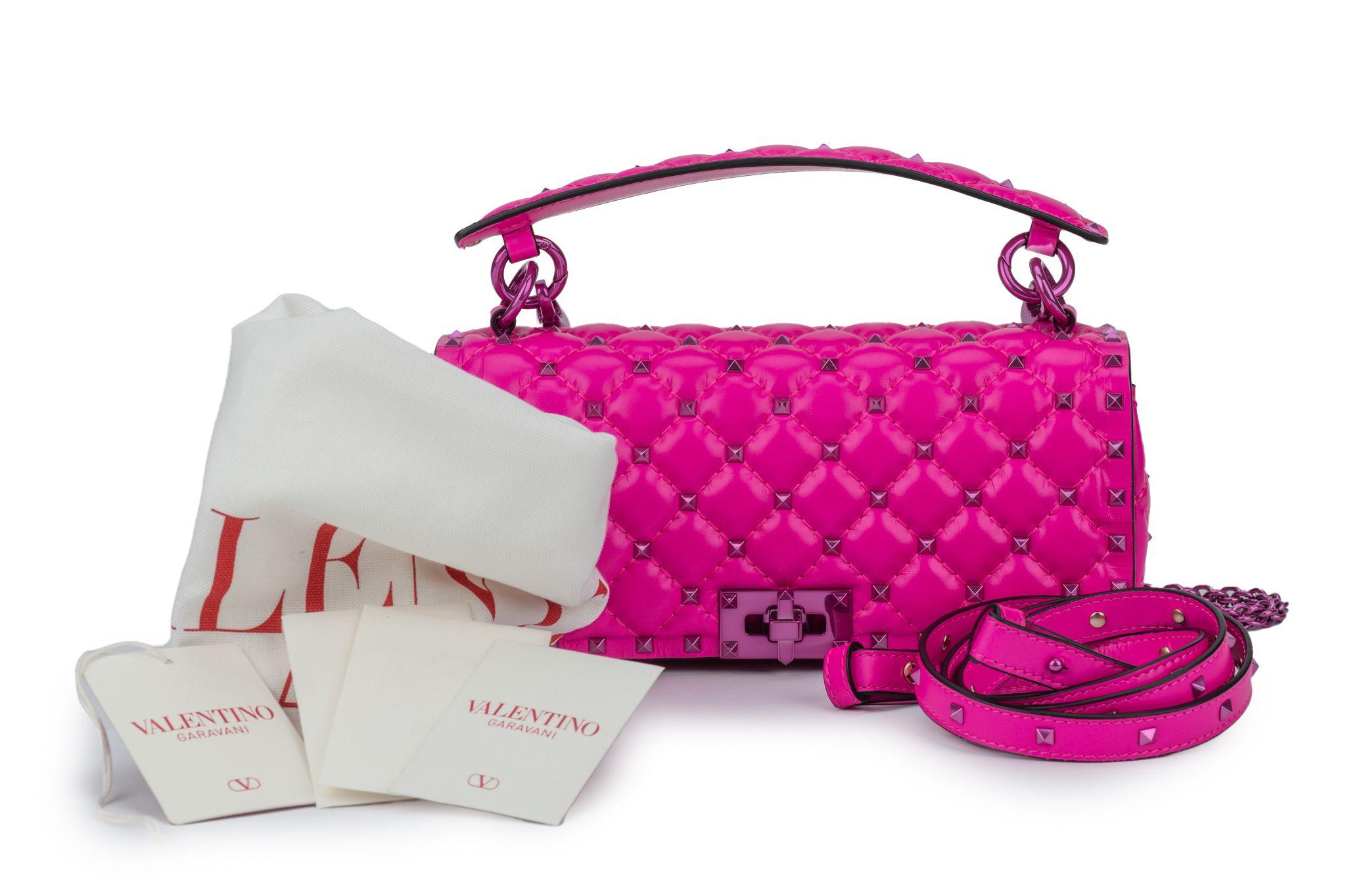 Valentino New Pink Rockstud Shoulder Bag For Sale 5
