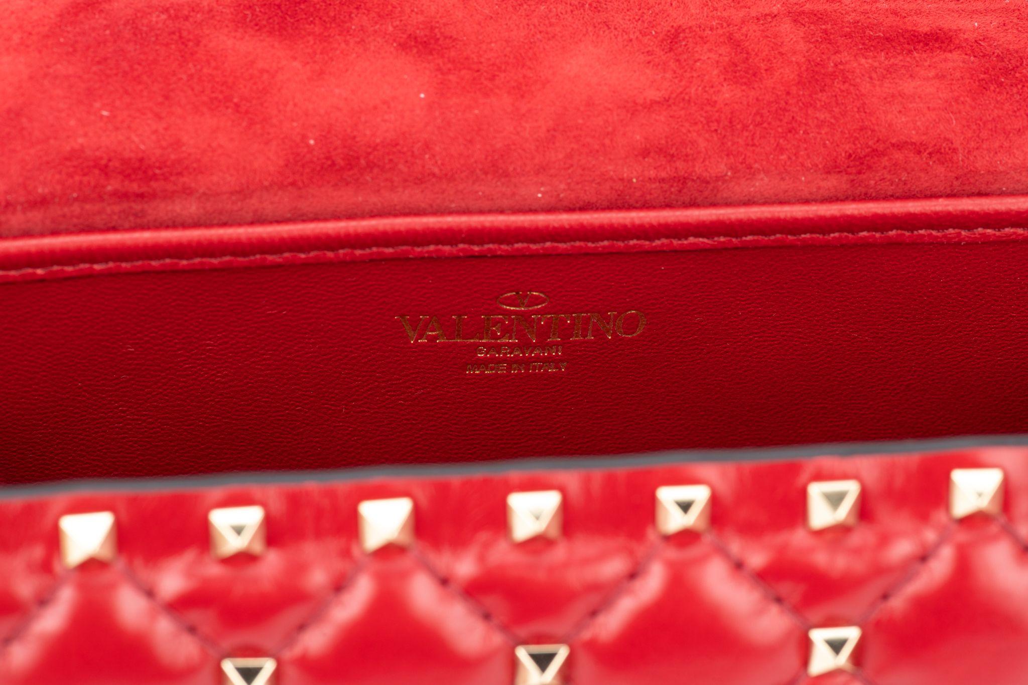Valentino New Red Rockstud Shoulder Bag For Sale 8