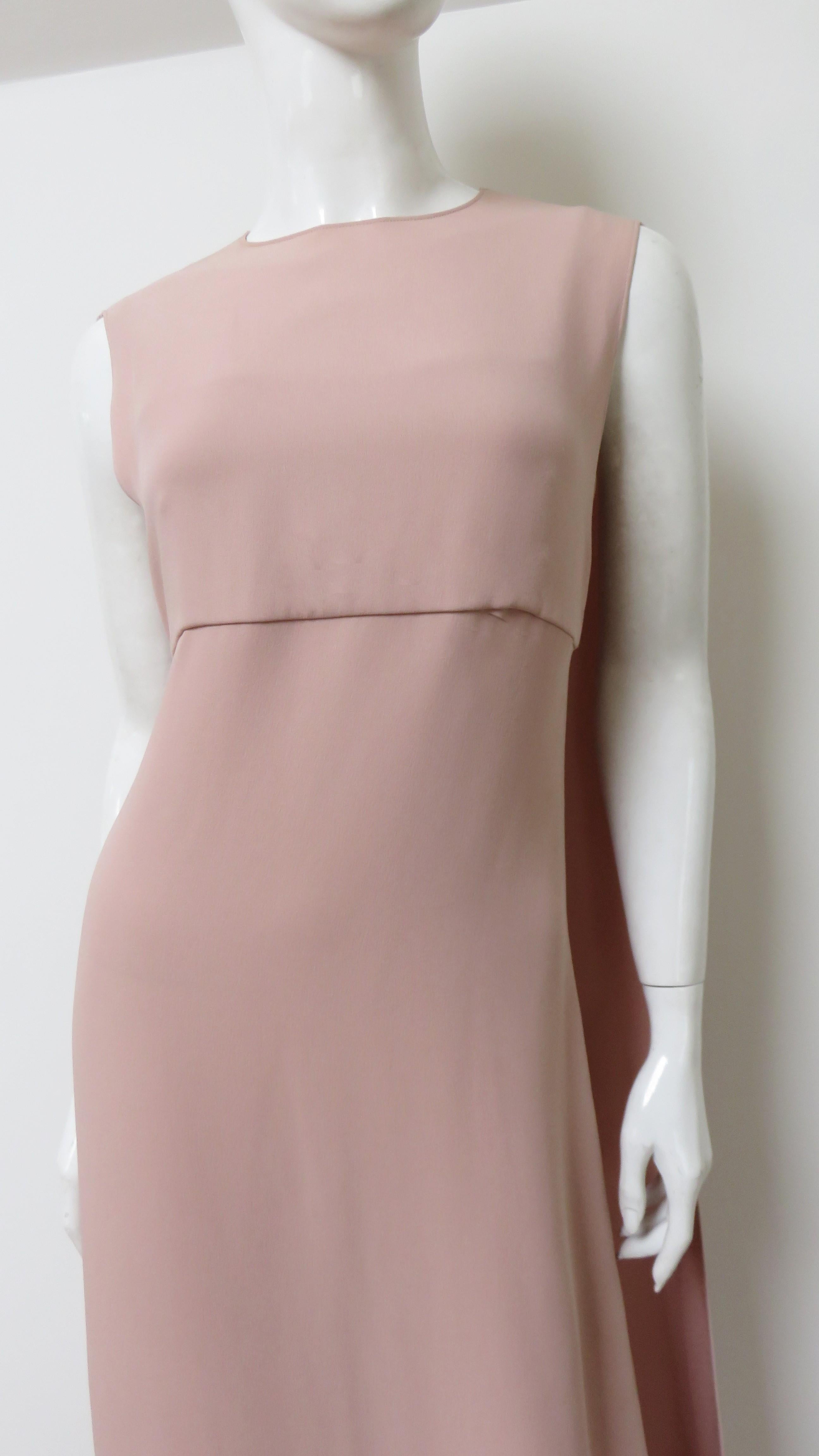 Brown Valentino New Silk Cape Gown For Sale