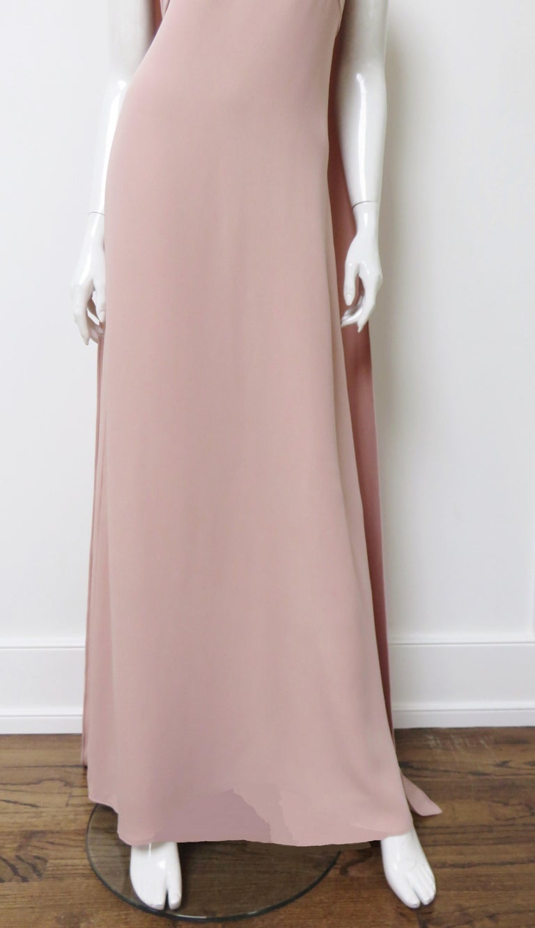 Valentino New Silk Cape Gown For Sale at 1stDibs | valentino cape dress, valentino  cape gown