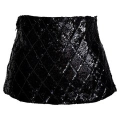 VALENTINO "New" Swarovski Beads Sequins Black Waistband Dress or Gown - Unworn 