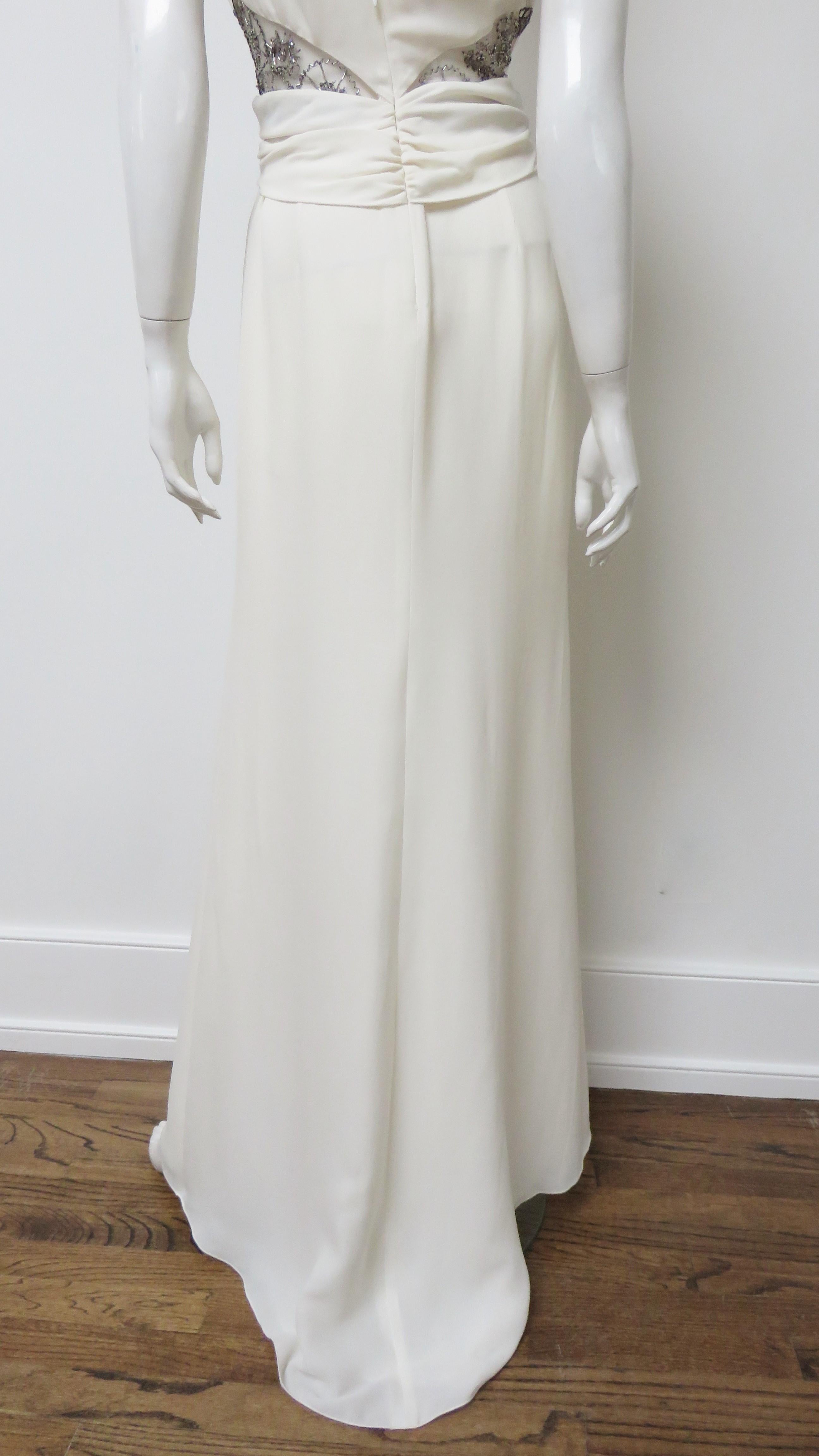 Valentino New Cut out Silk Gown  For Sale 4