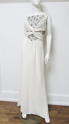 Valentino New Cut out Silk Gown SS 2001