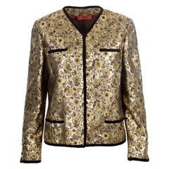 Valentino Night Floral Brocade Jacket and Dress Suit