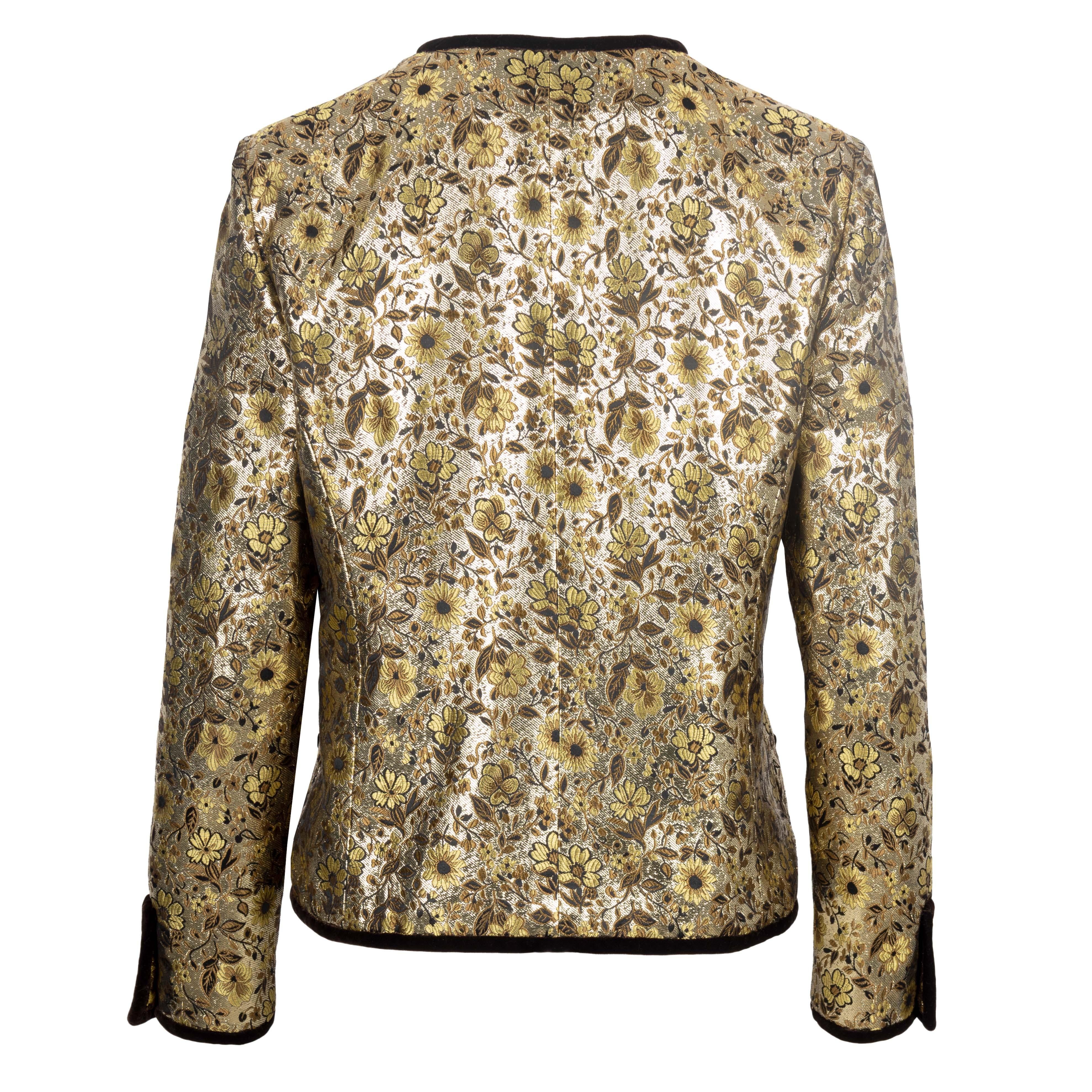 Valentino Night Floral Brocade Jacket and Dress Suit For Sale 4