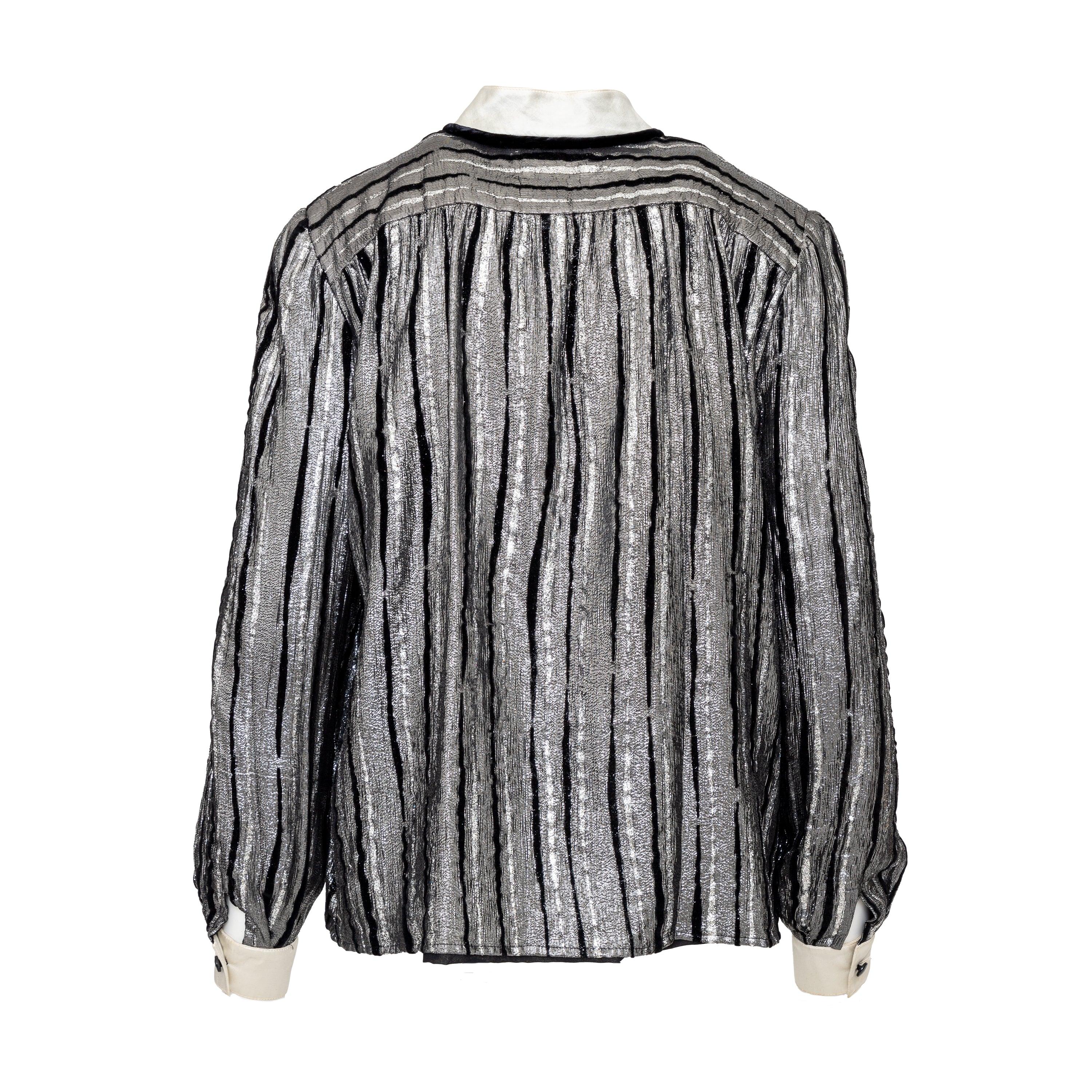 Gray Valentino Night Glitter Shirt - '90s For Sale