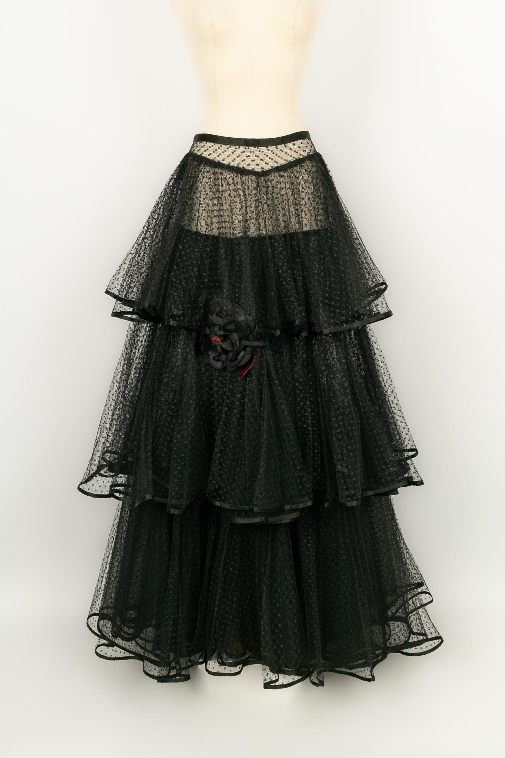 Valentino Night Set Composed of Semi-Transparent Skirt, 1985s For Sale 6
