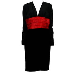 Valentino Night Vintage Black and Red Cocktail Dress