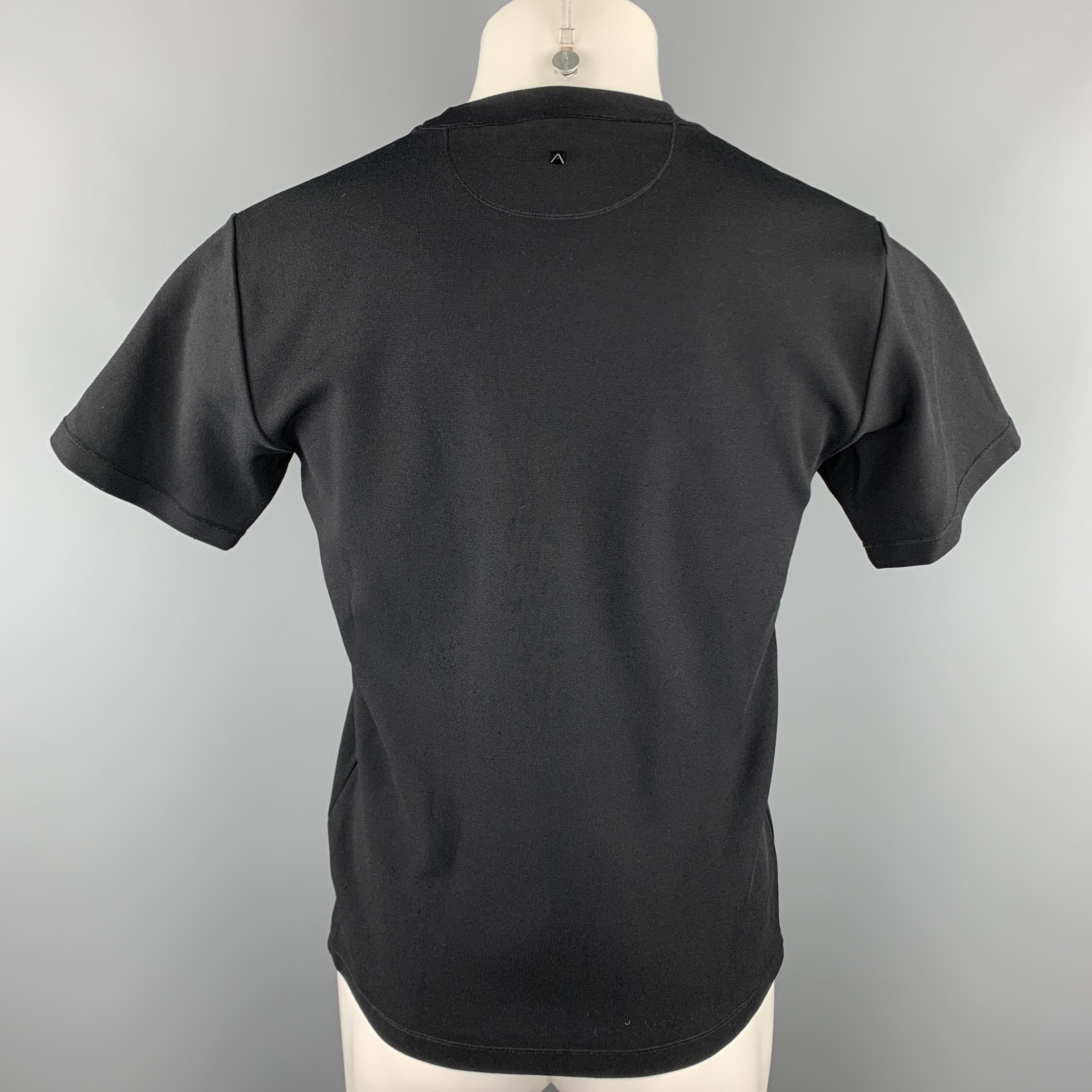 VALENTINO NOIR Black Solid Viscose Blend Size XS Crew-Neck Pullover In Excellent Condition In San Francisco, CA