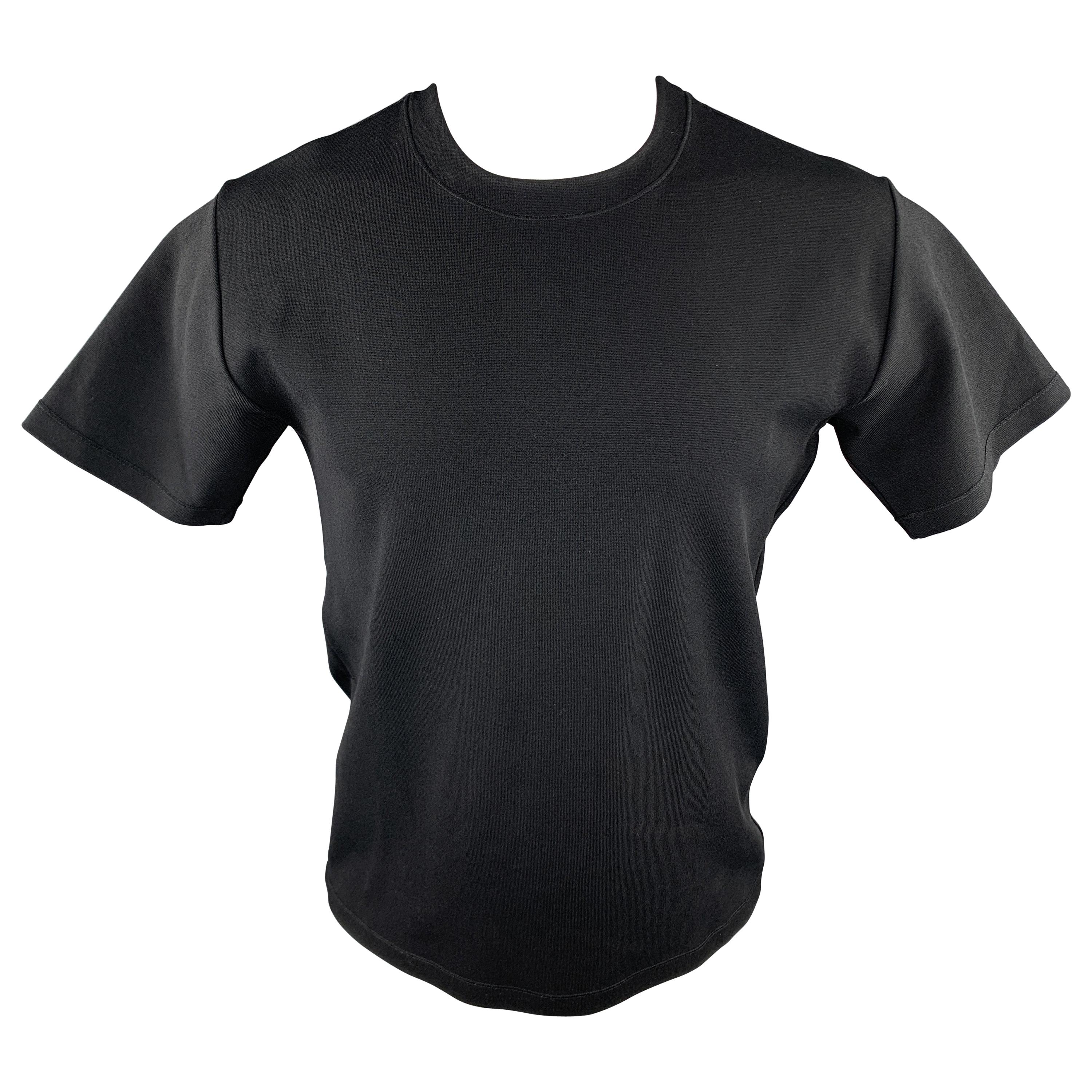 VALENTINO NOIR Black Solid Viscose Blend Size XS Crew-Neck Pullover