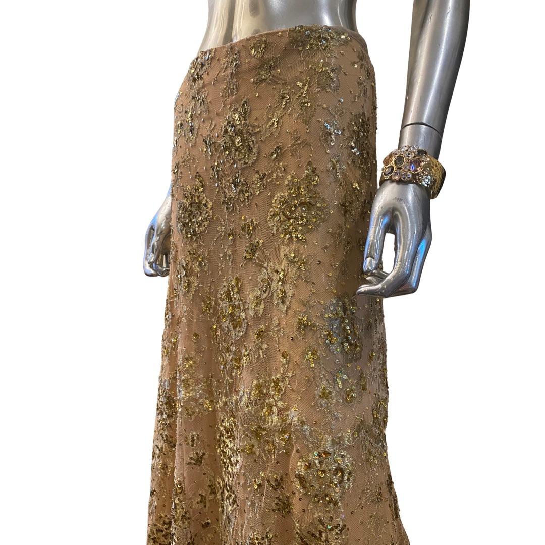 valentino gold skirt