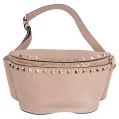 VALENTINO nude pink leather ROCKSTUD Belt Bag