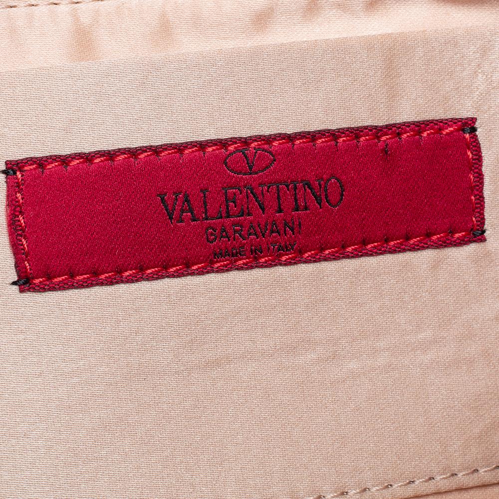 Valentino Nude Pink Satin Bow Clutch 1
