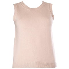 VALENTINO nude pink wool & cashmere Sleeveless Sweater S