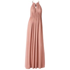 Valentino Nude Tone Jersey Maxi Dress