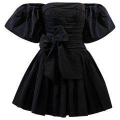 VALENTINO Off Shoulder Puff Sleeve Mini Dress with Bow S/S 2019