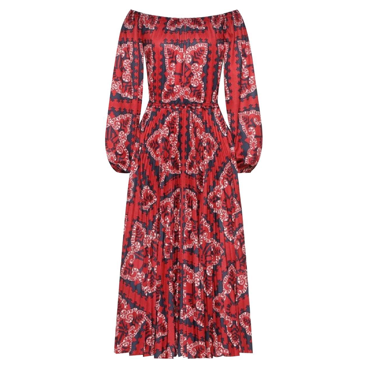 VALENTINO OFF-THE-SHOULDER BANDANA DRESS Size EU 40