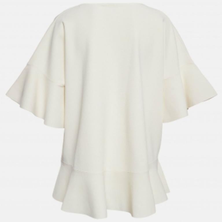 Valentino Off-White Knit Oversized Top M Damen im Angebot
