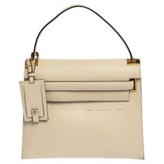 Valentino Valentino My Rockstud Top Handle Bag aus weißem Leder