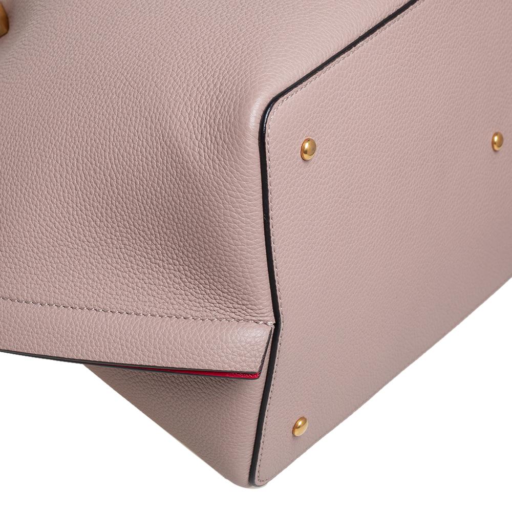 Valentino Altrosa Leder Medium Escape V Logo Tote 5